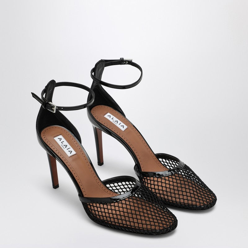 Alaia High Black Mesh Pumps Women