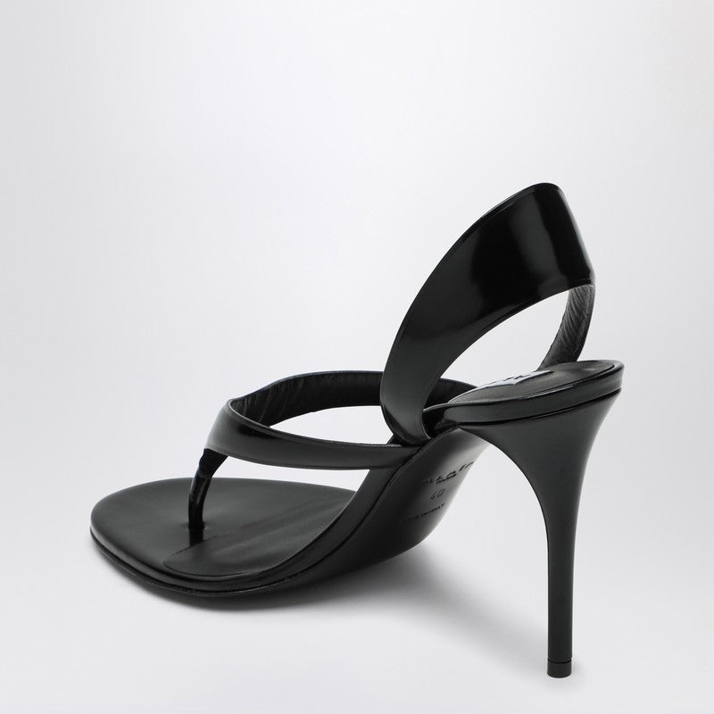 Alaia Black Leather Flip-Flops Women