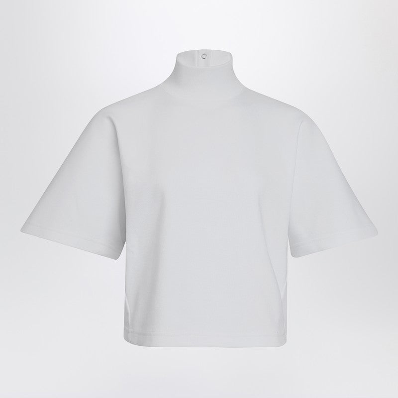 Alaia White Cotton Turtleneck Top Women