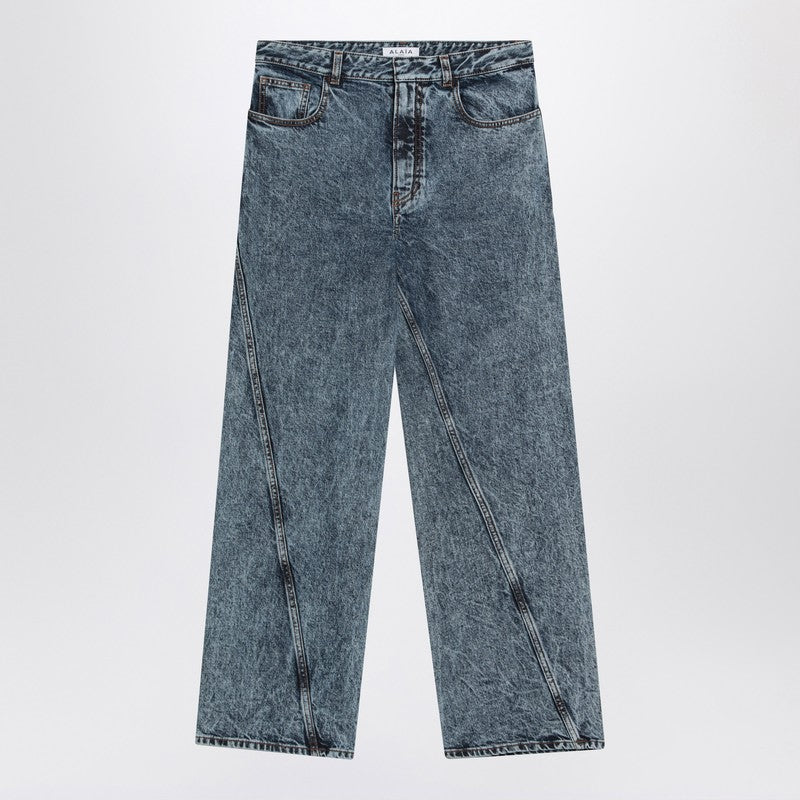 Alaia Twisted Stonewashed Denim Jeans Women