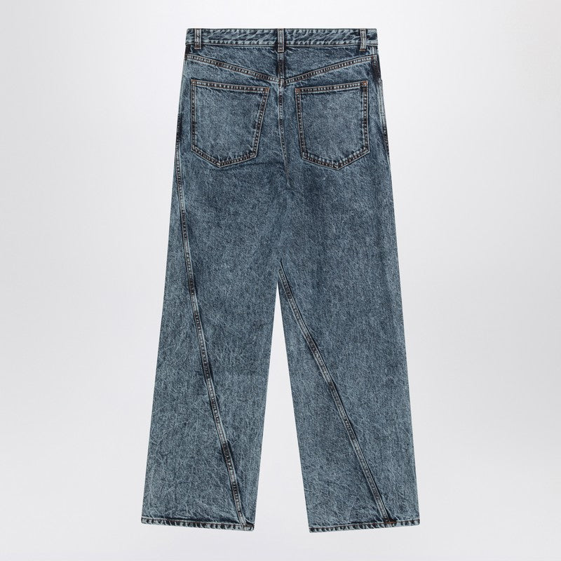 Alaia Twisted Stonewashed Denim Jeans Women