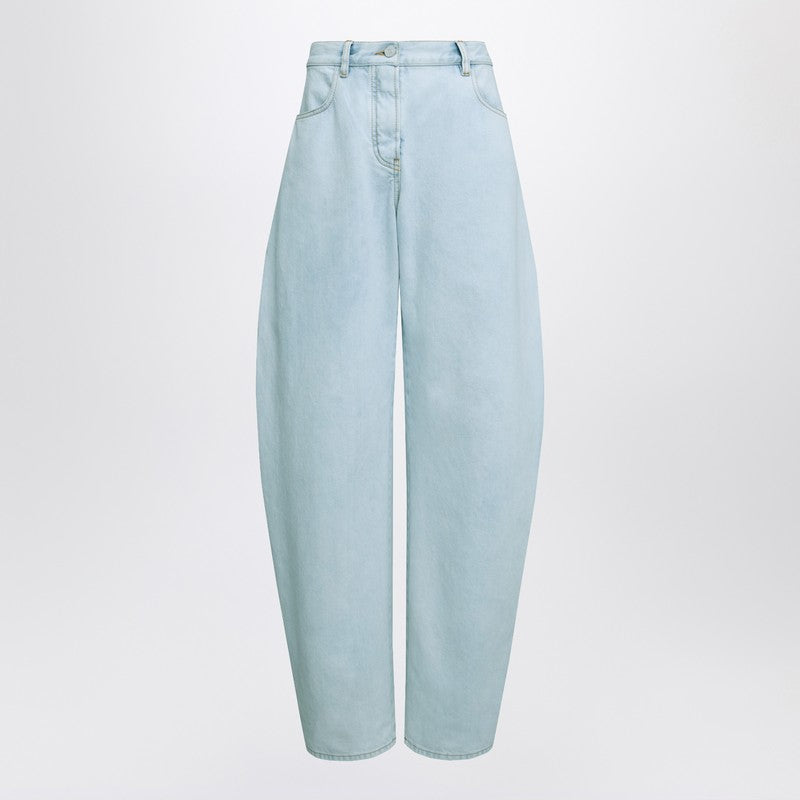 Alaia Rounded Jeans In Ice Denim Women