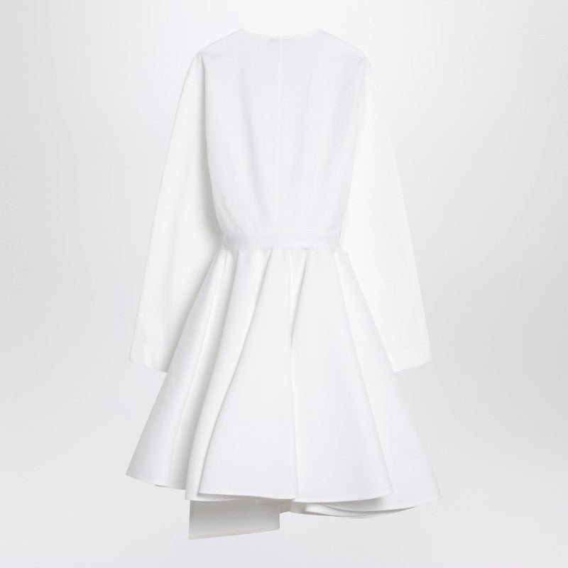 Alaia Asymmetrical White Cotton Dress Women