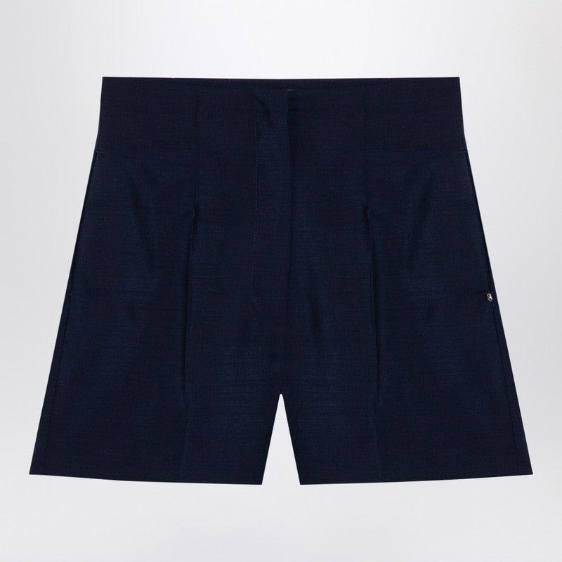 Sportmax Blue Wool-Blend Shorts Women