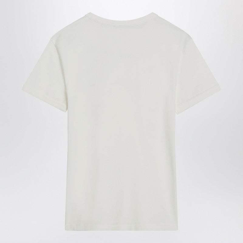 Acne Studios White Cotton T-Shirt With Logo Women