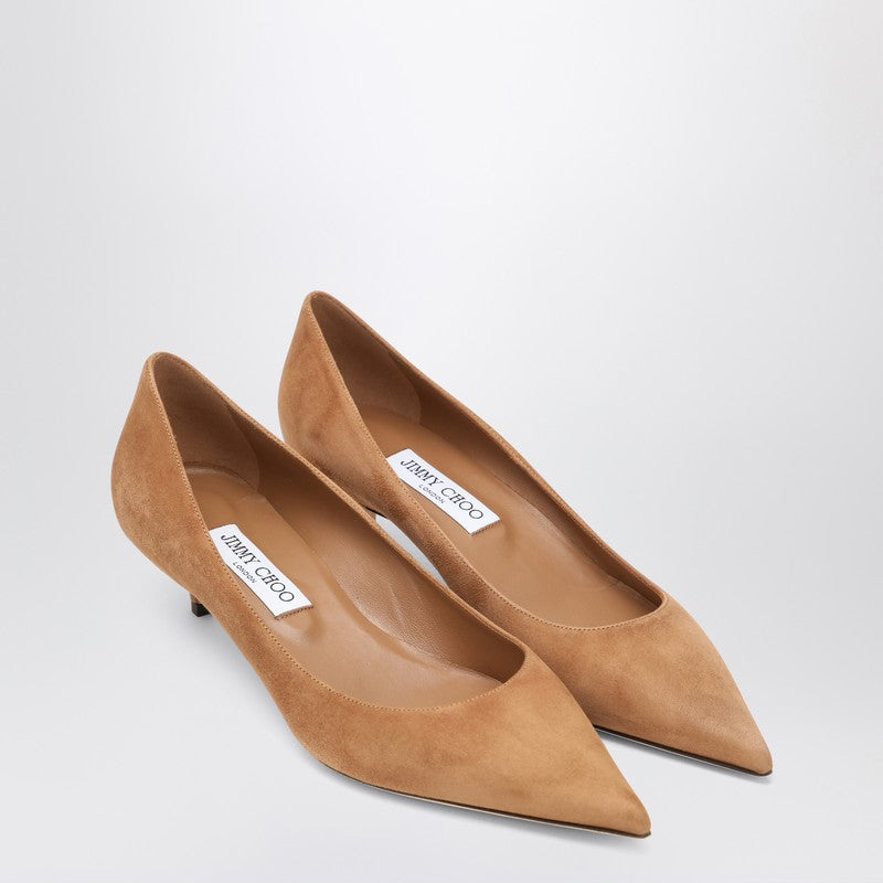 Jimmy Choo Decollete Amelia In Suede Color Toffee Women