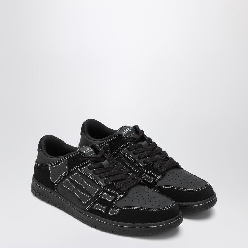 Amiri Sneaker Skel Top Low Black In Leather And Suede Men