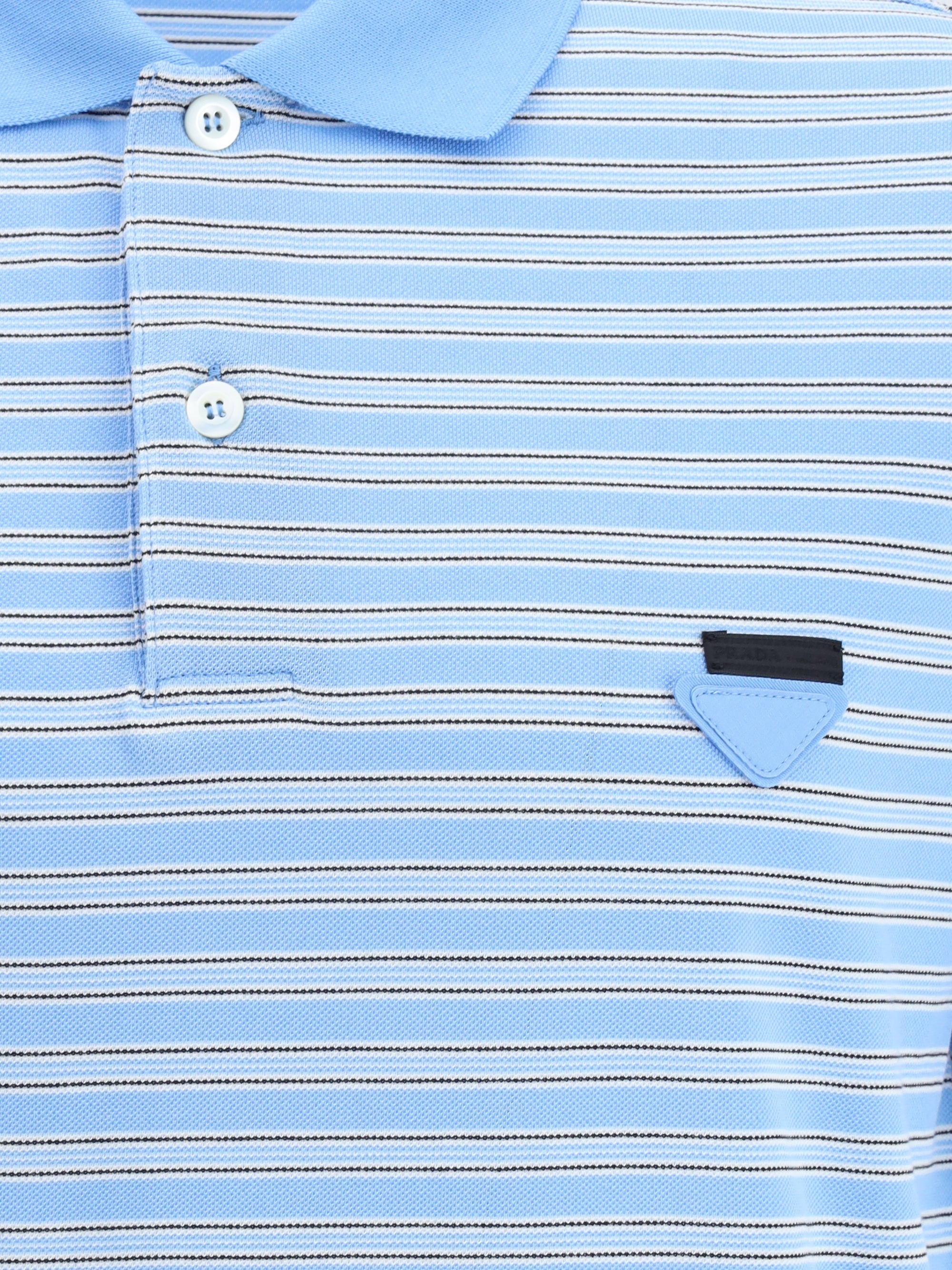 Prada Men Striped Polo Sweater