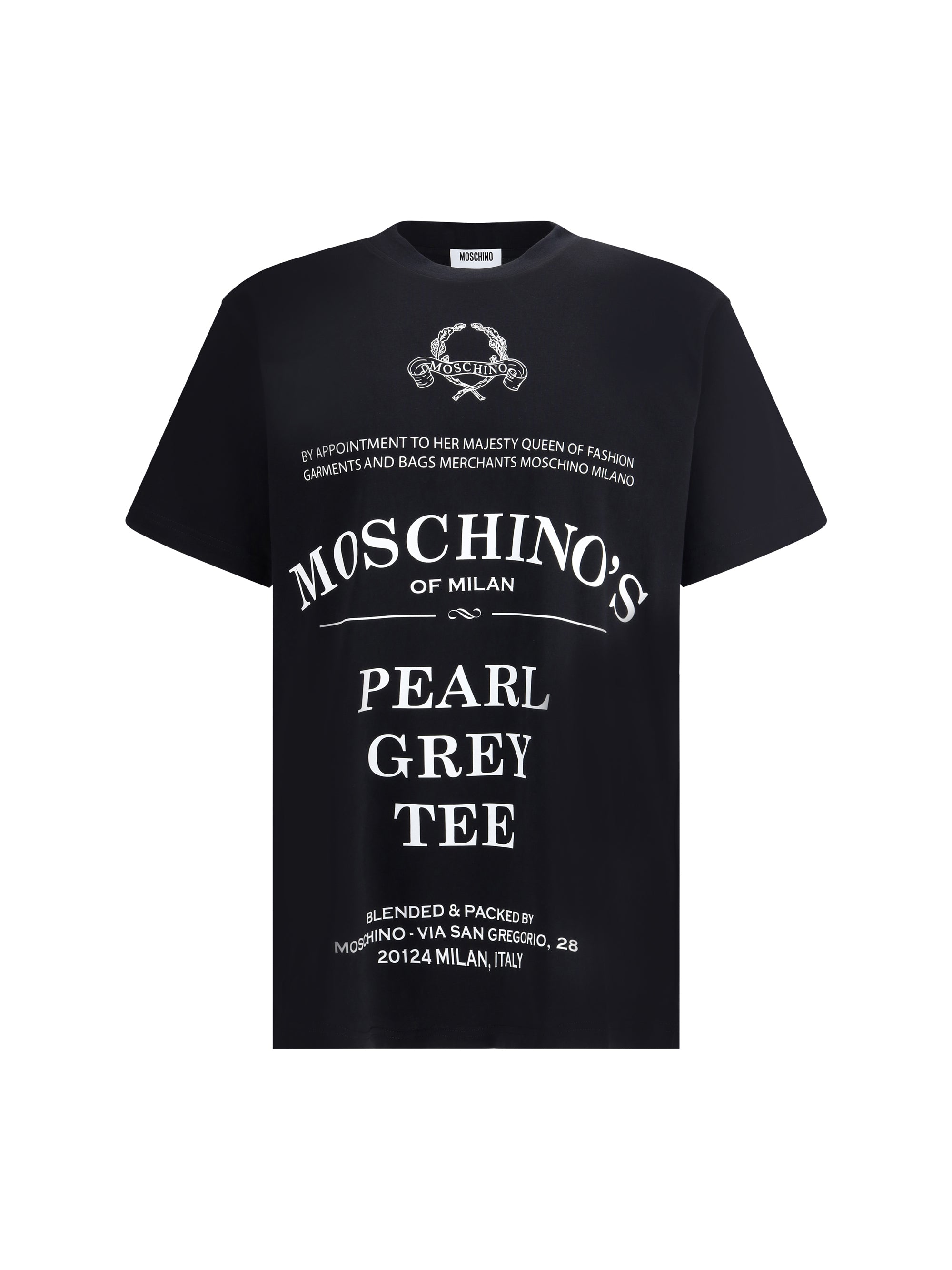Moschino Men T-Shirt Whit Maxi Print