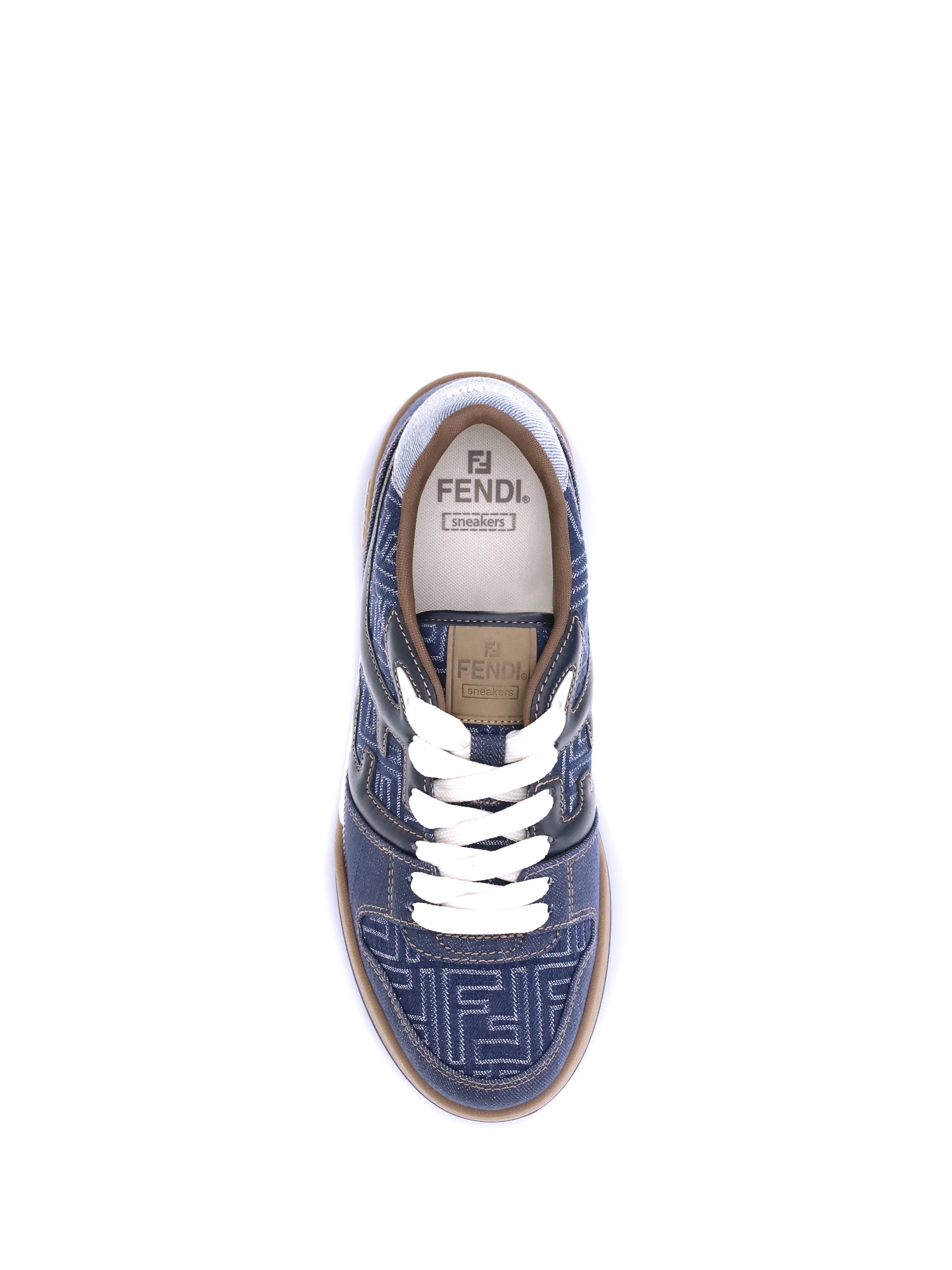 Fendi Men Ff Denim Sneakers