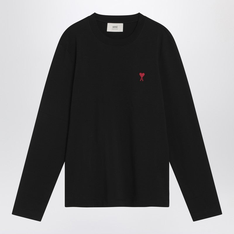 Ami Paris Black Ami De Coeur T-Shirt Men
