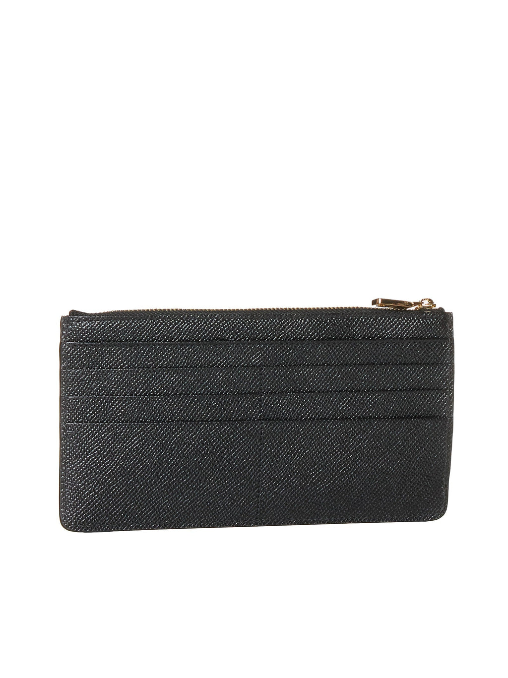 Dolce & Gabbana Women Large Black Dauphine Leather Card Case