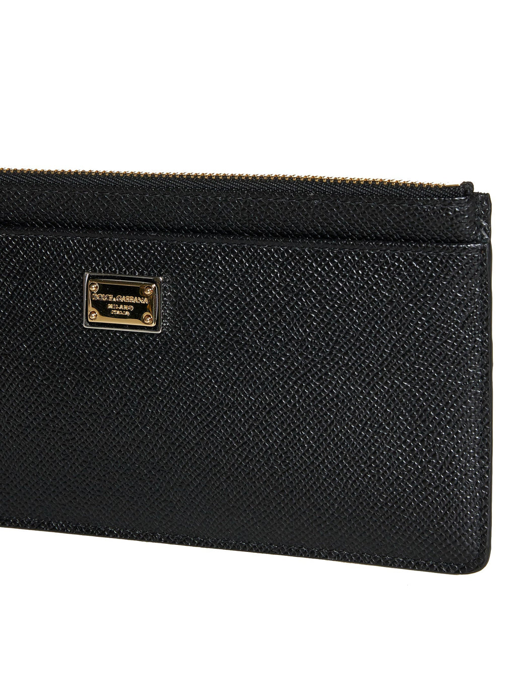 Dolce & Gabbana Women Large Black Dauphine Leather Card Case