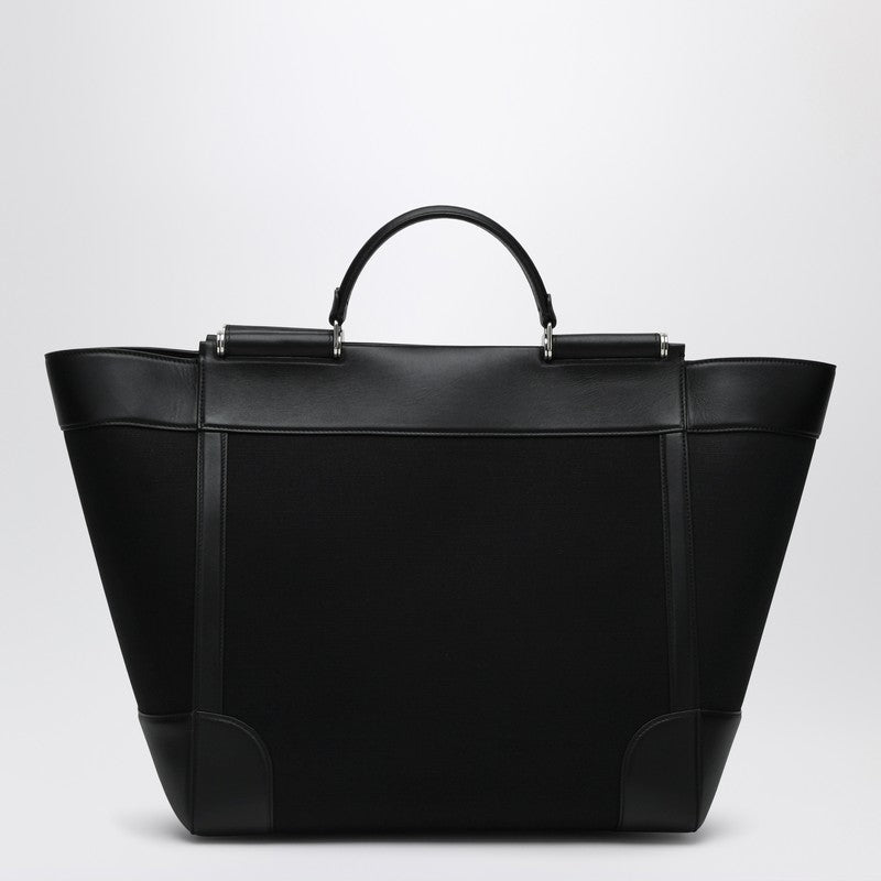 Dolce&Gabbana Black Fabric And Leather Tote Bag Men
