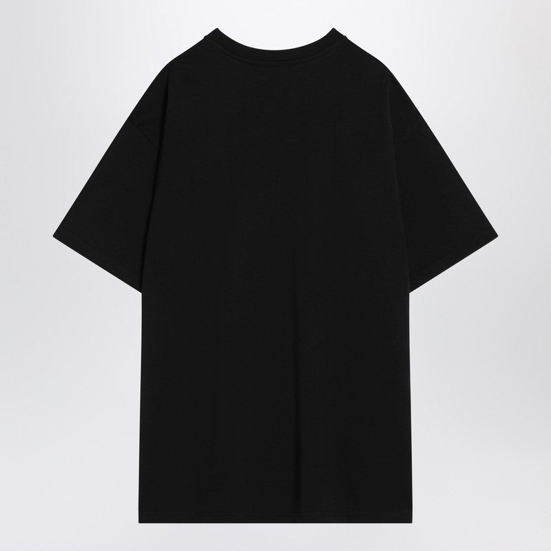 Givenchy Black Cotton T-Shirt With Logo Patch Men