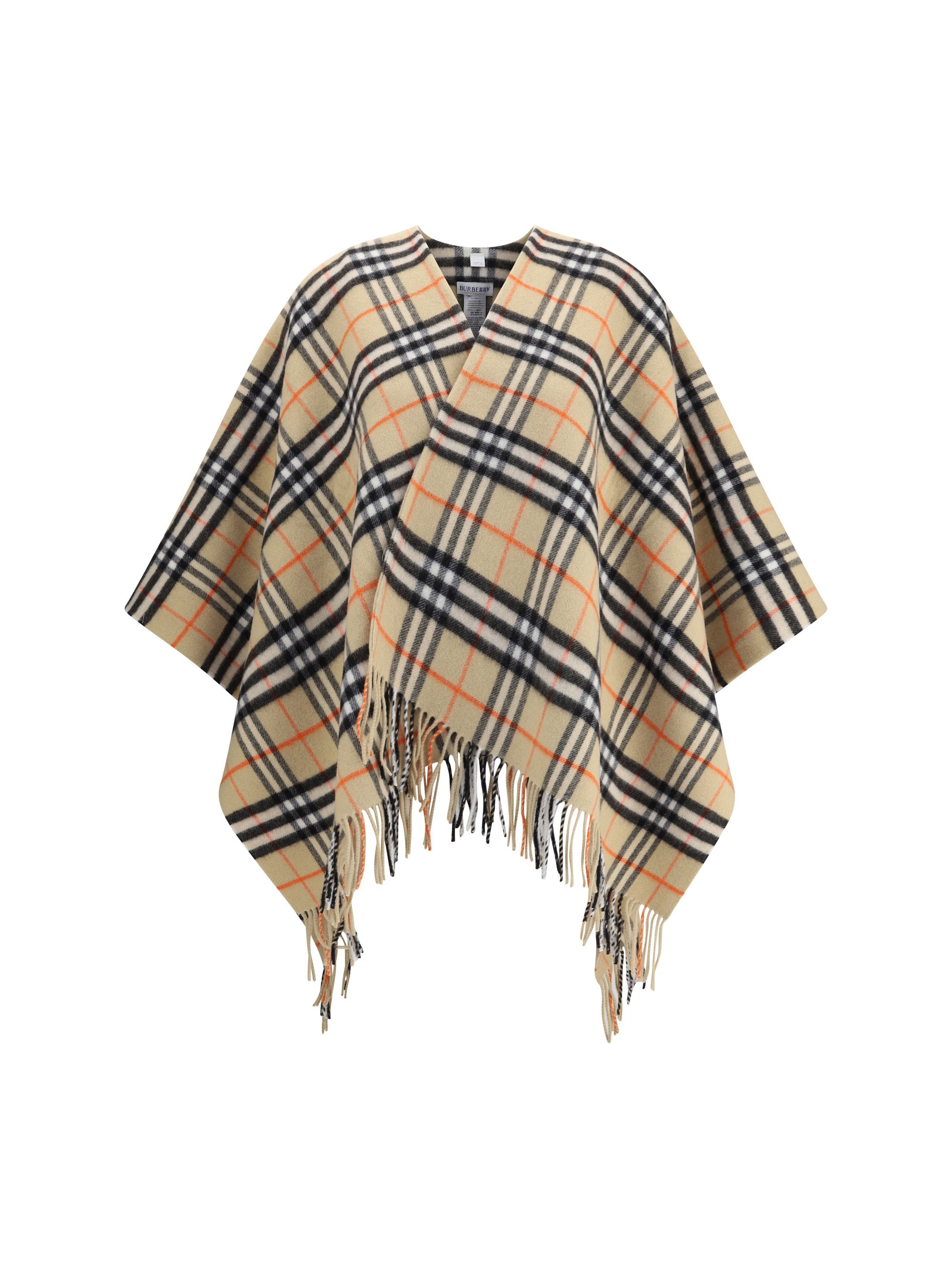 Burberry Women Archivio Check Cashmere Cape