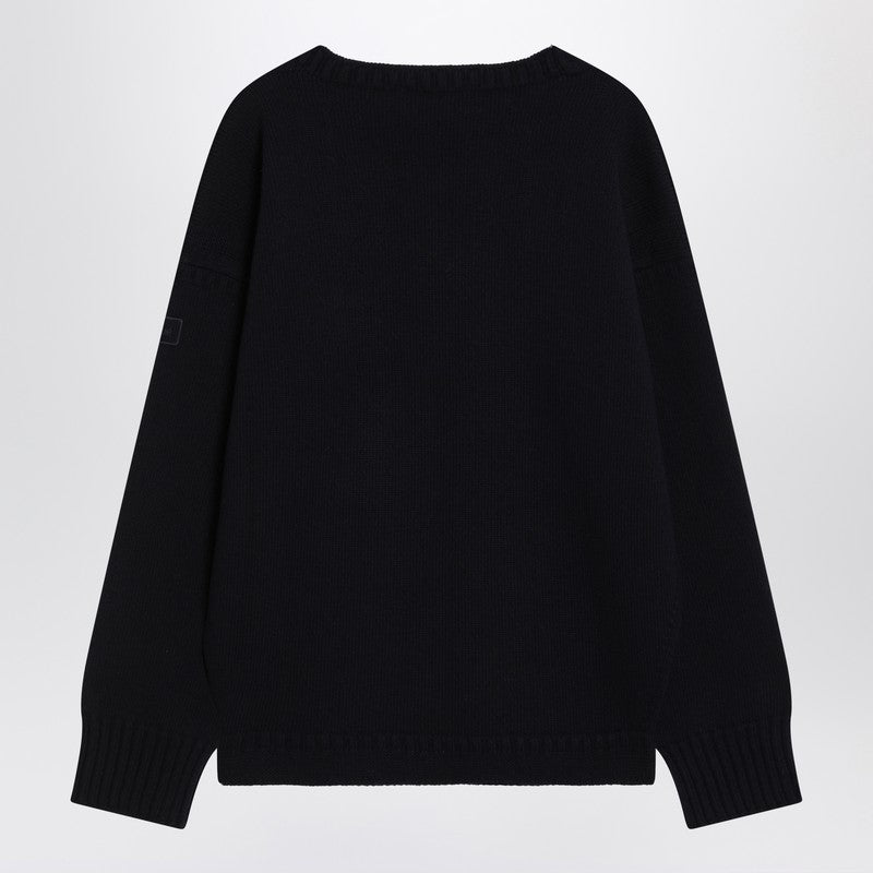 Chloe Navy Blue Sweater In Wool And Cashmere Women