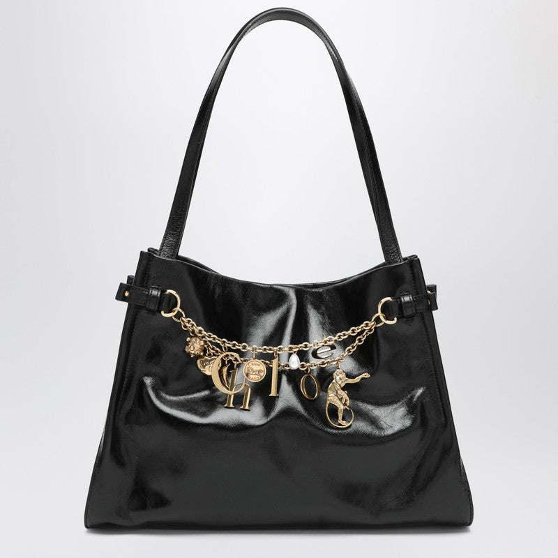 Chloe Chloe Charms Black Leather Shoulder Bag Women