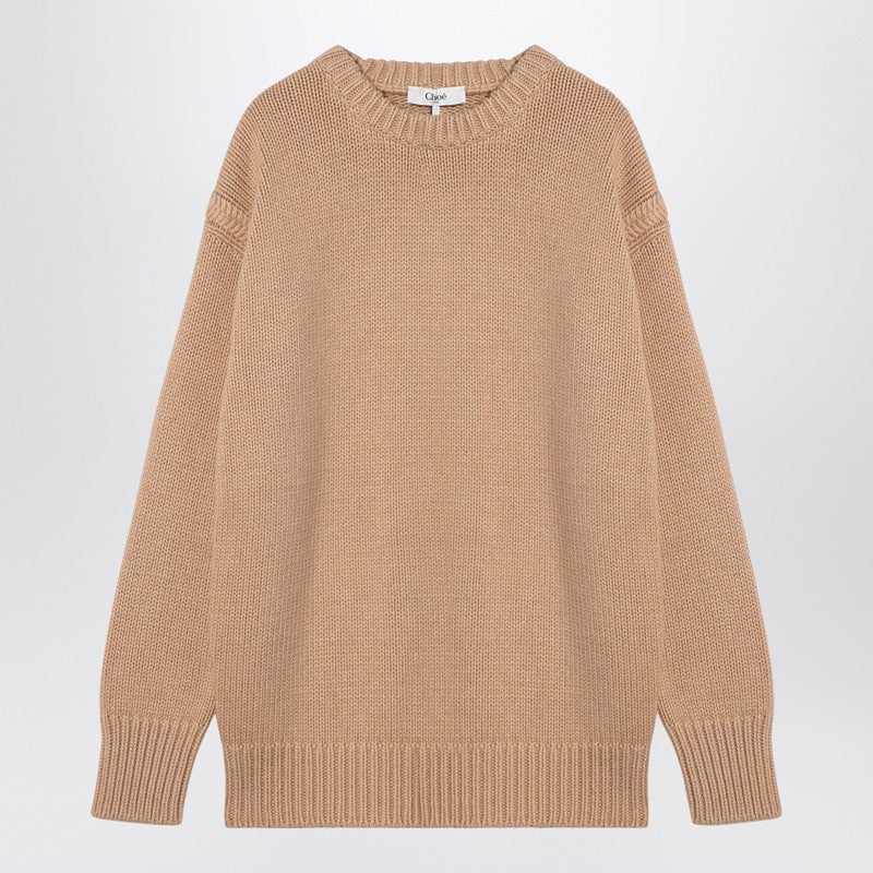 Chloe Nude Cashmere And Cotton Oversize Jumper Women