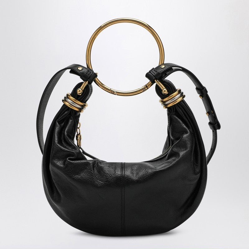 Chloe Small Bracelet Hobo Bag Black Women