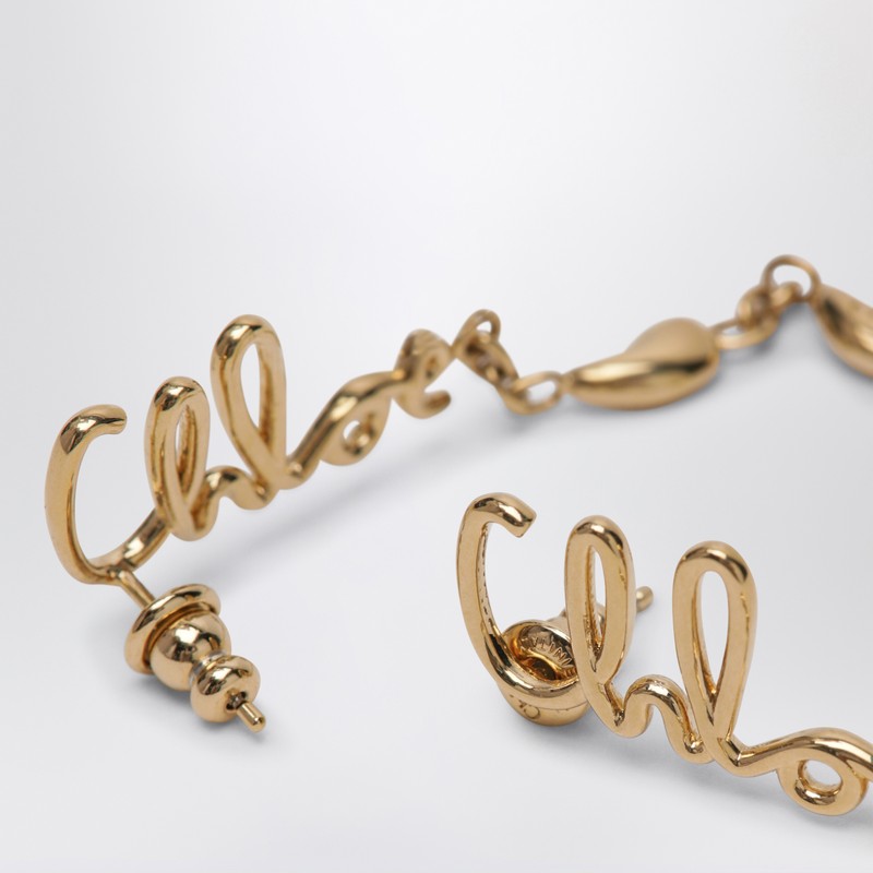 Chloe Chloe Iconic Gold Dangling Earrings Women