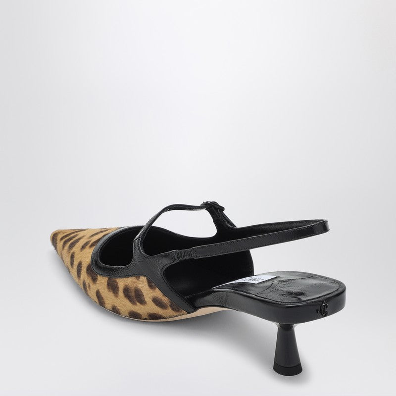 Jimmy Choo Didi 45 Slingback In Leopard Print Pony Skin Women