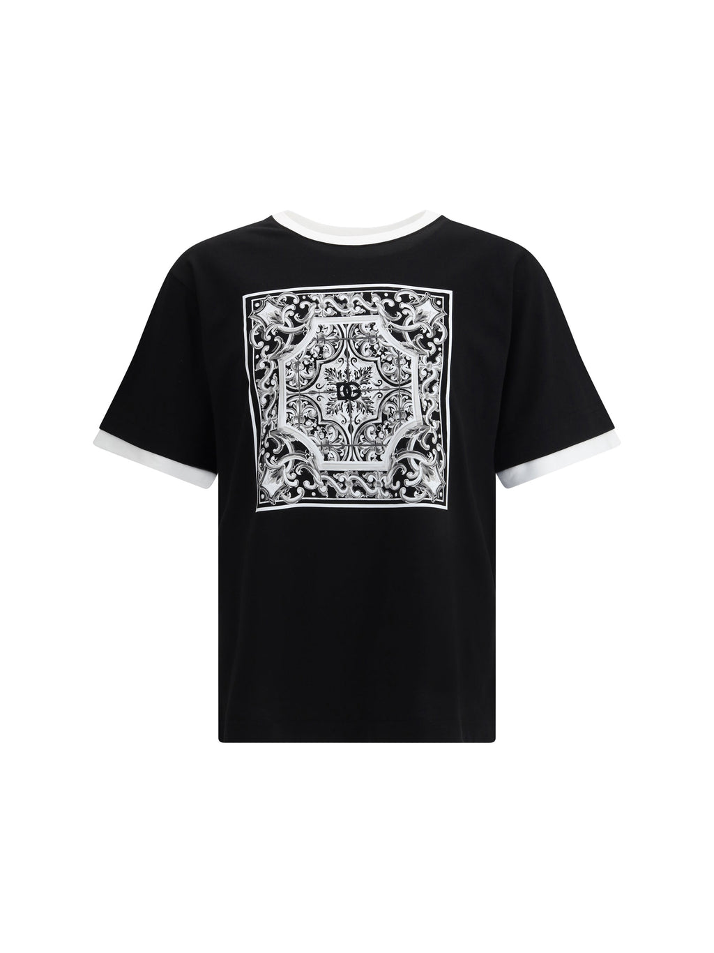 Dolce & Gabbana Men Baroque Print T-Shirt