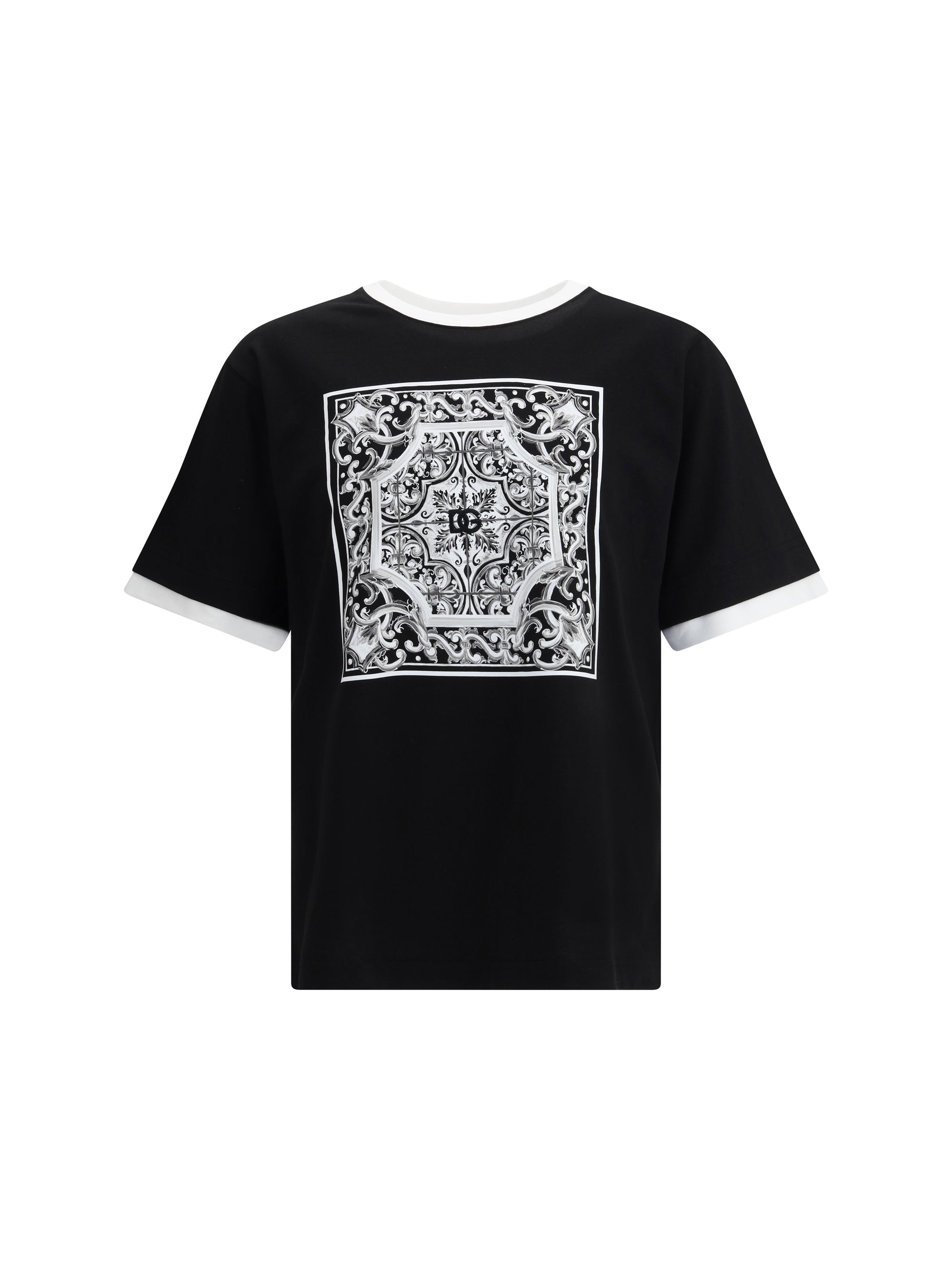 Dolce & Gabbana Men Baroque Print T-Shirt