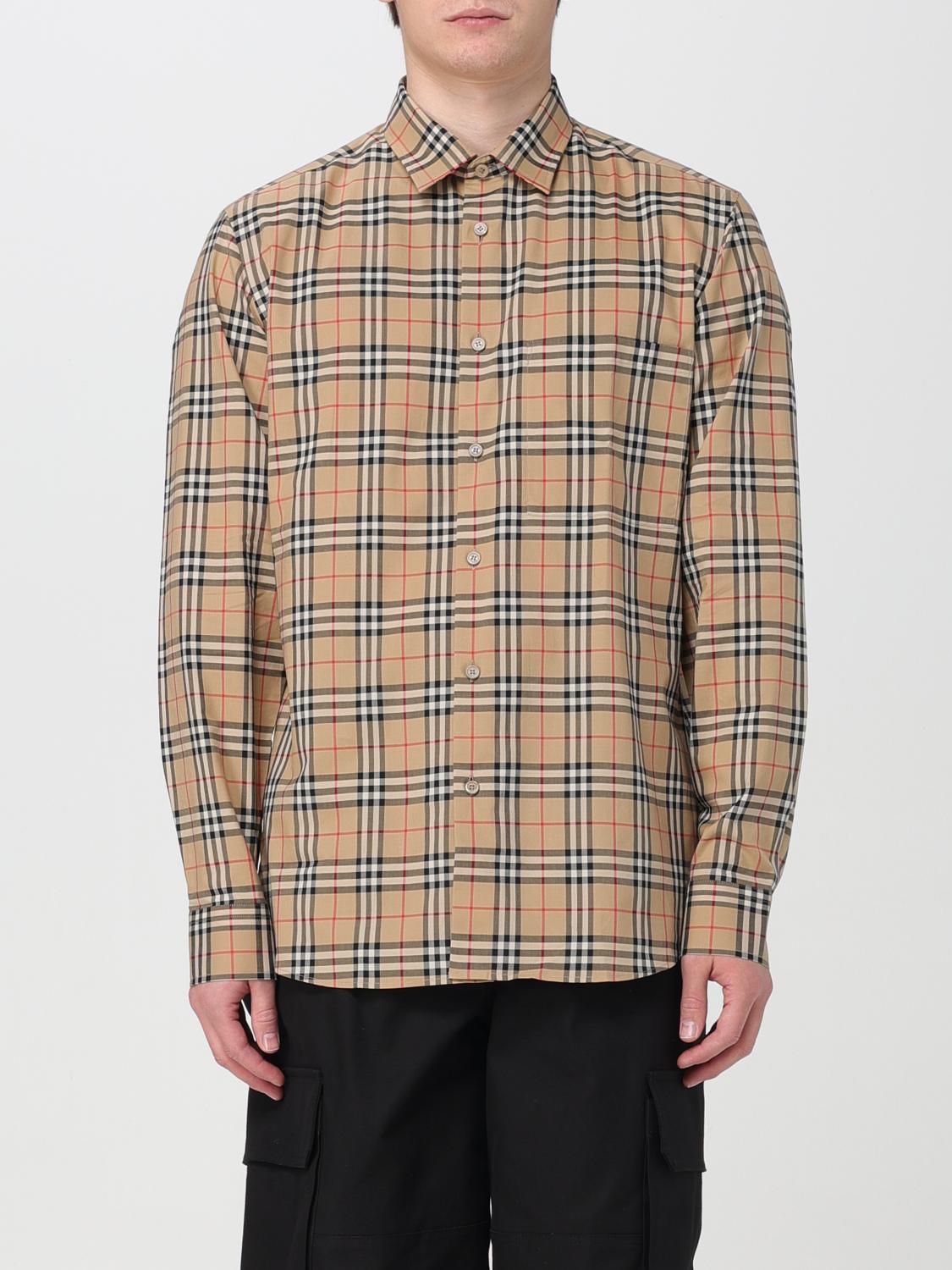 Burberry Men Embroidered Poplin Shirt
