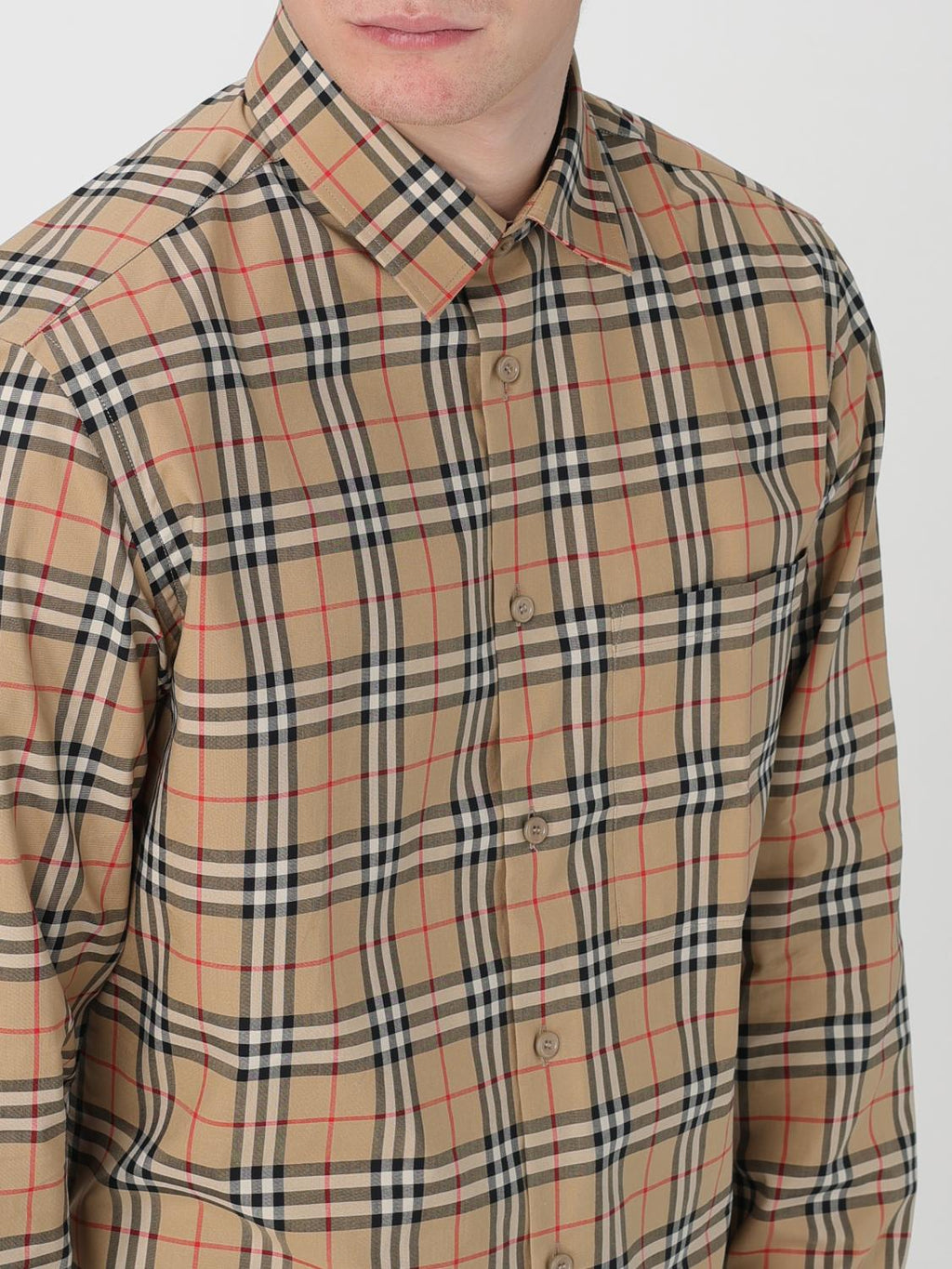 Burberry Men Embroidered Poplin Shirt