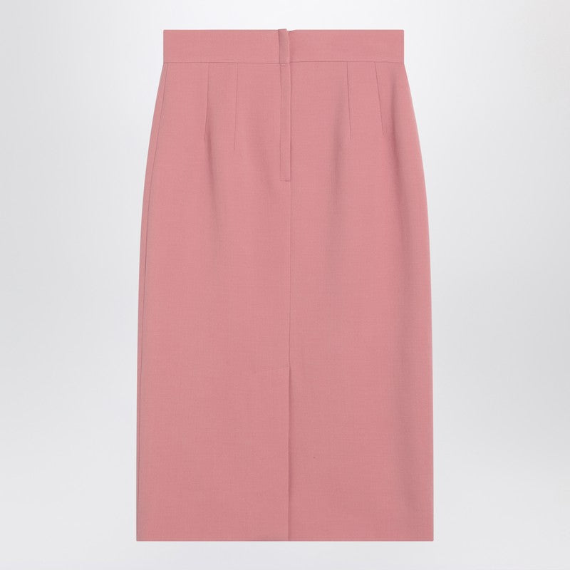 Dolce&Gabbana Pink Wool Pencil Skirt Women
