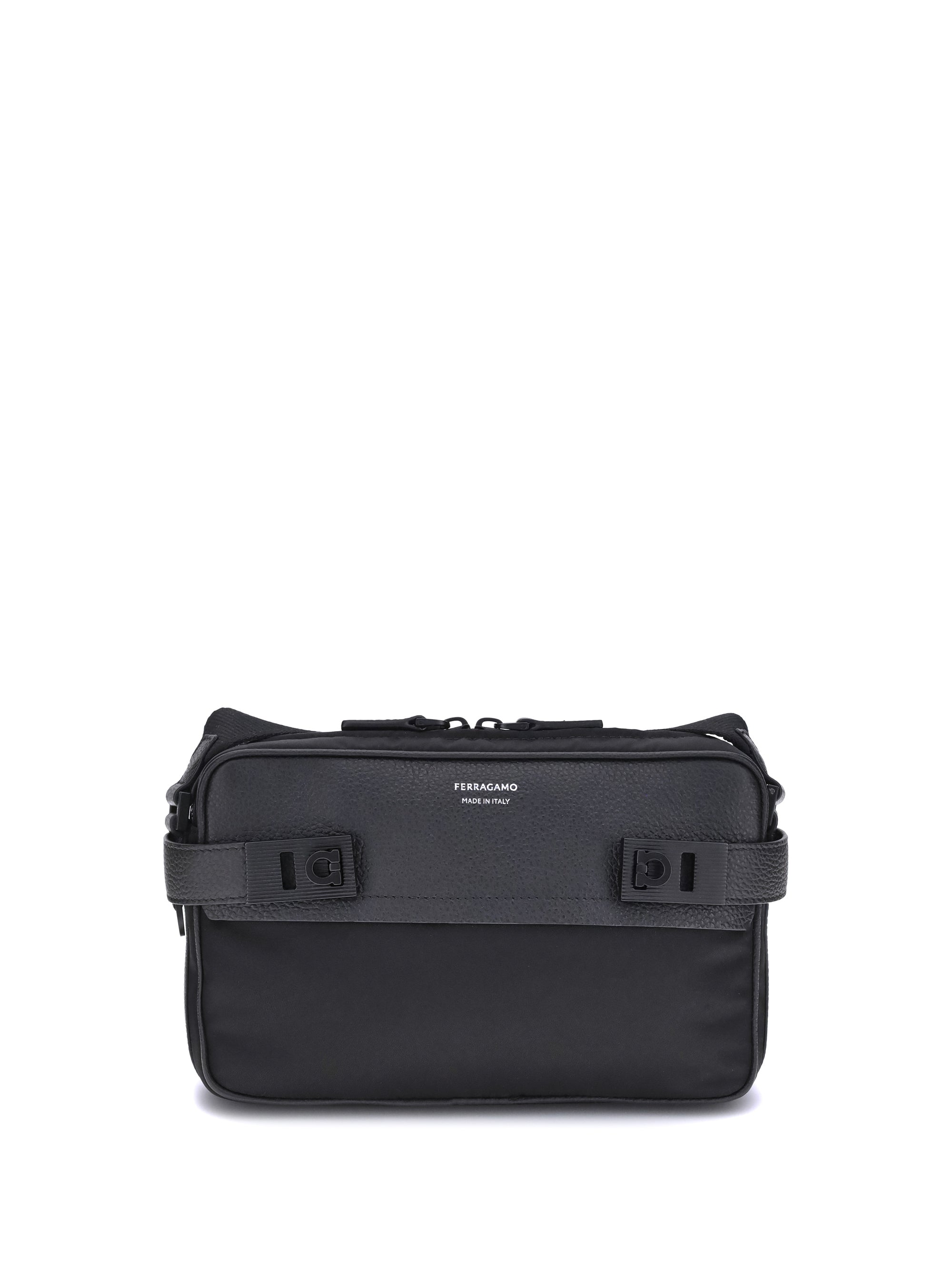 Bolsa de ombro Ferragamo masculina com fivela Gancini