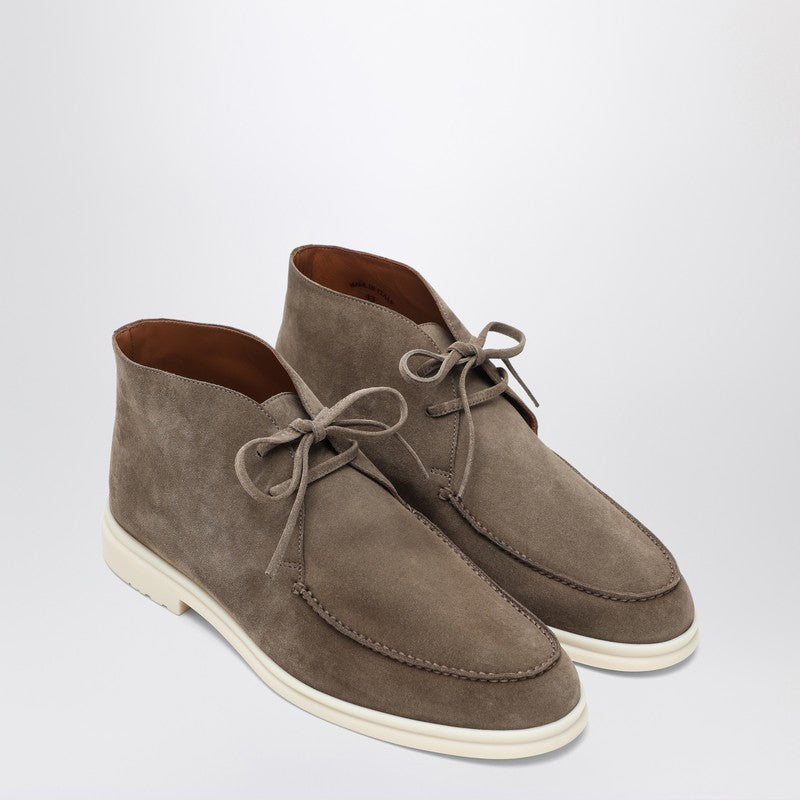 Loro Piana Walk And Walk Ankle Boots In Dove Grey Men