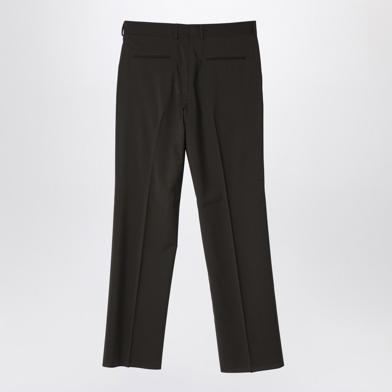 Fendi Dark Green Wool Trousers Men