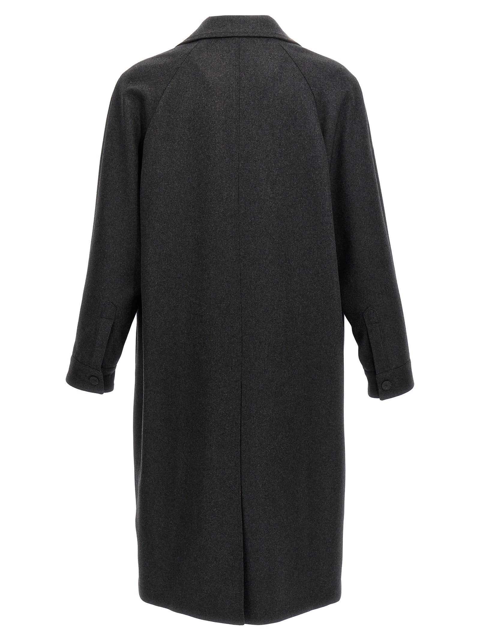 Fendi Men Single-Breasted Cashmere Coat