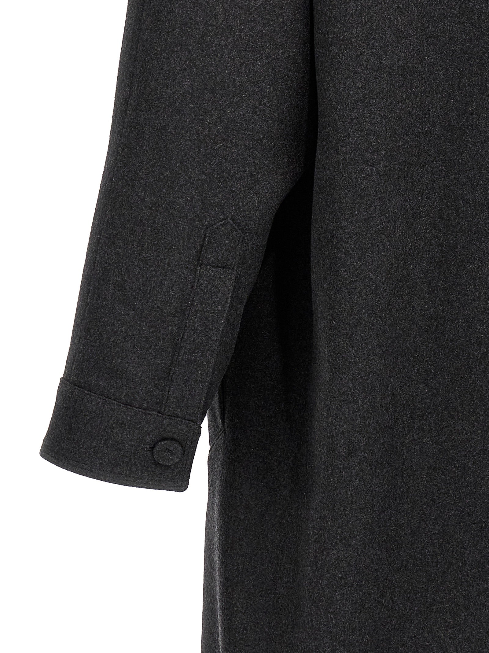 Fendi Men Single-Breasted Cashmere Coat
