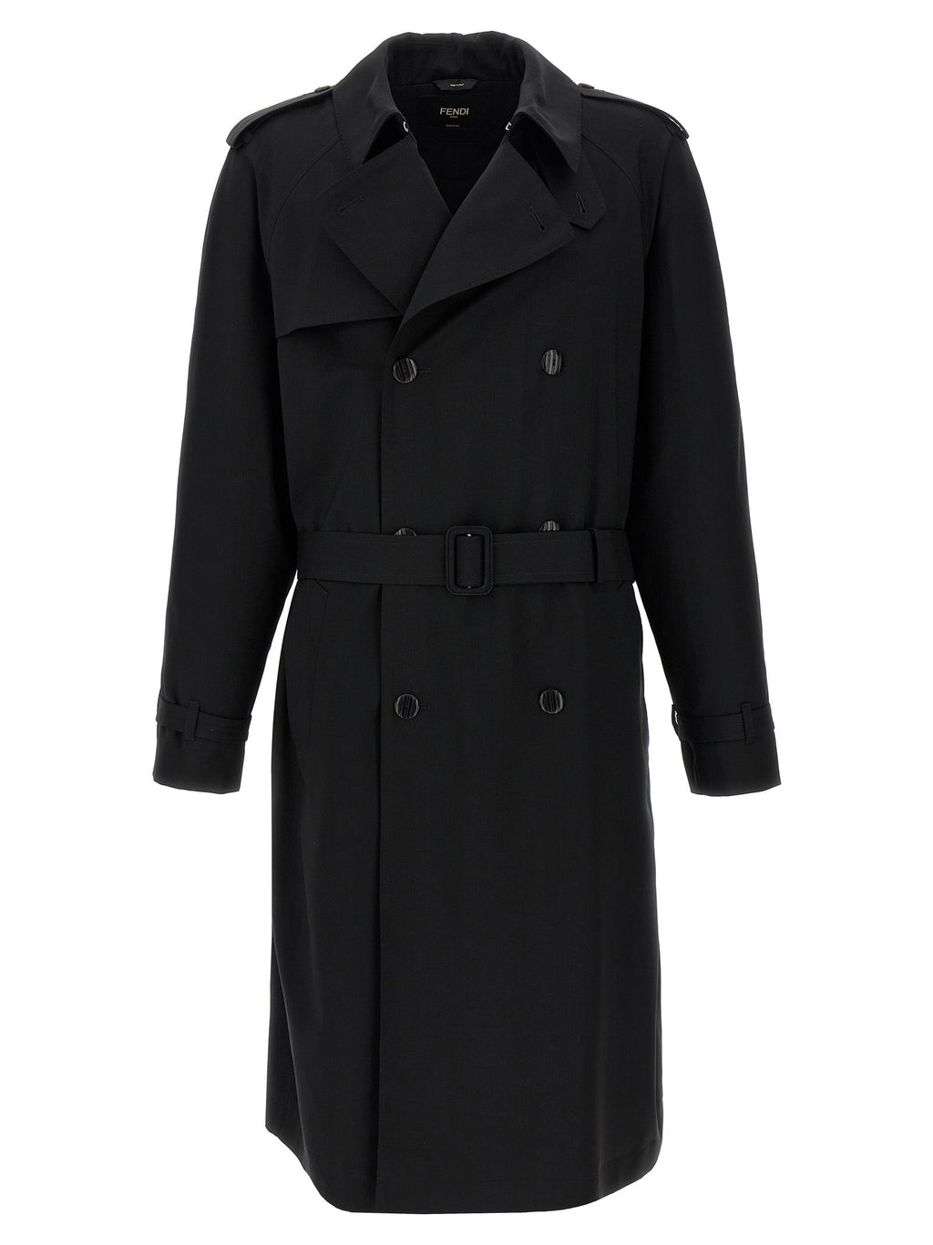 Fendi Men Wool Trench Coat