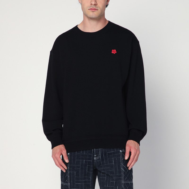 Kenzo Black Wool Crew Neck Sweater Men
