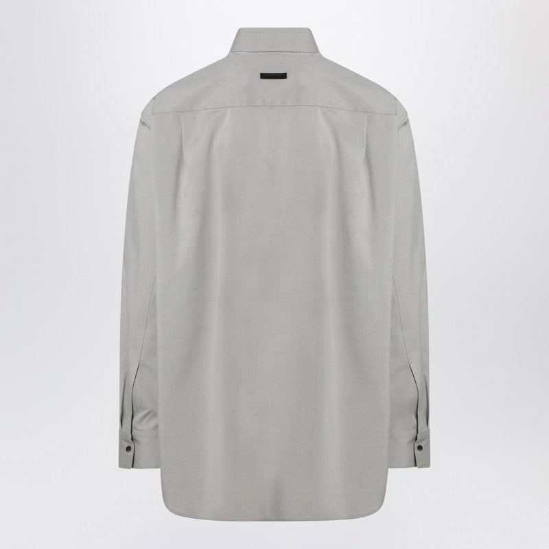 Fear Of God Grey Dove Grey Melange Cotton Shirt Men