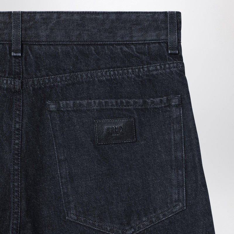 Fendi Black Denim Regular Jeans Men