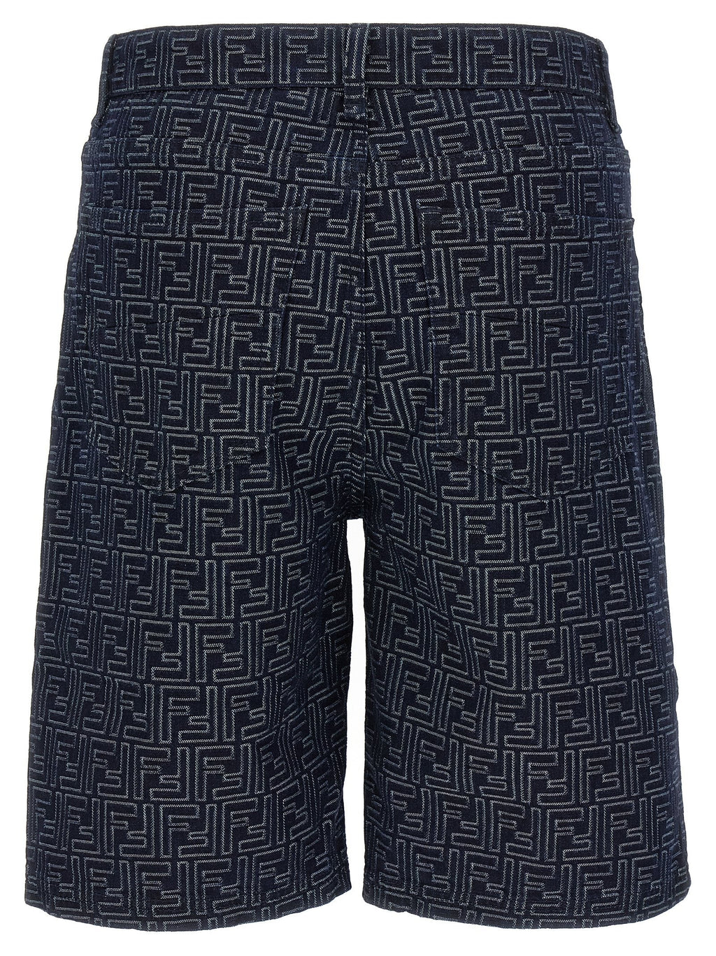 Fendi Men Bermuda Jeans Jacquard Ff