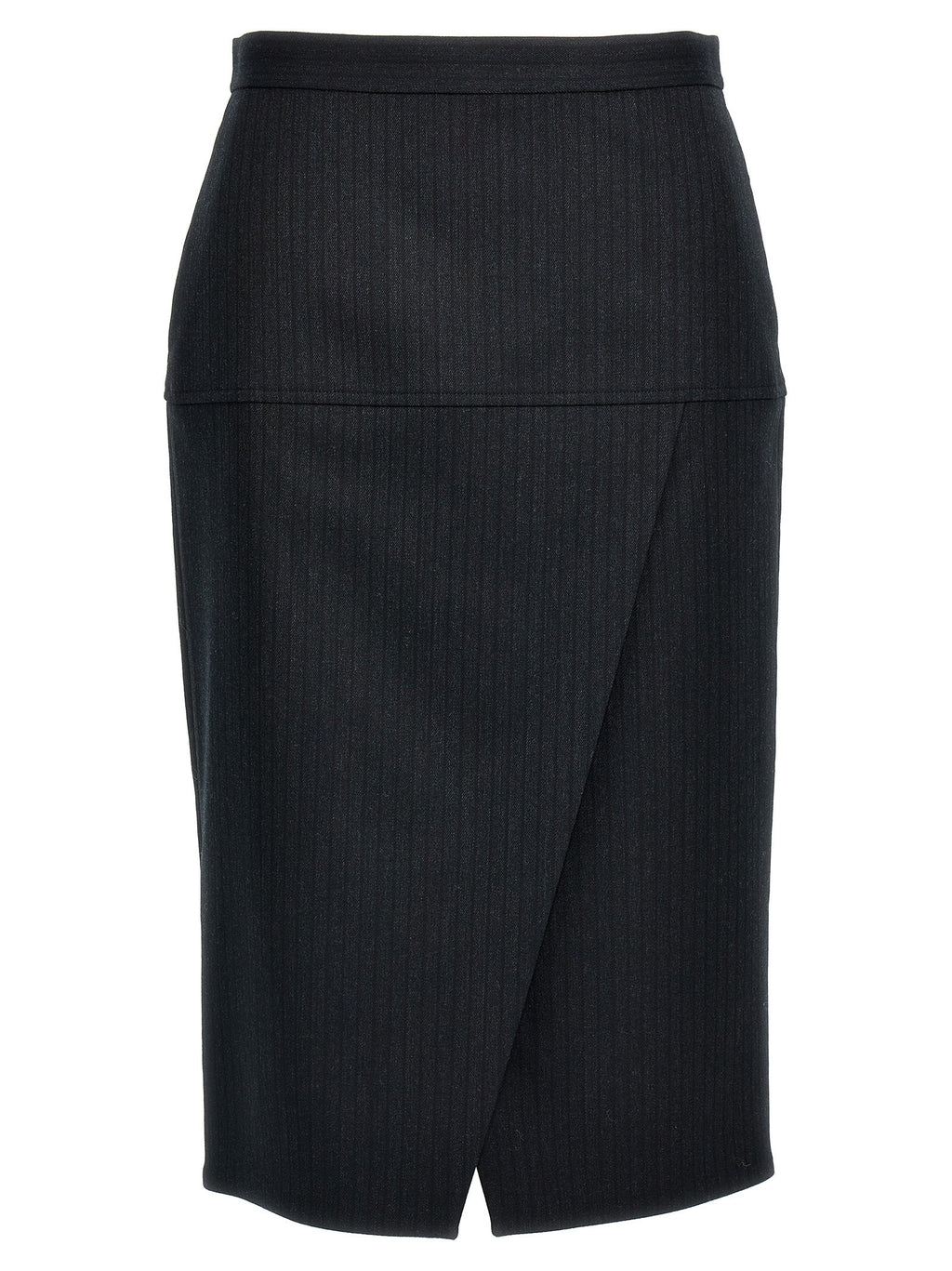 Fendi Women Pinstriped Wool Skirt