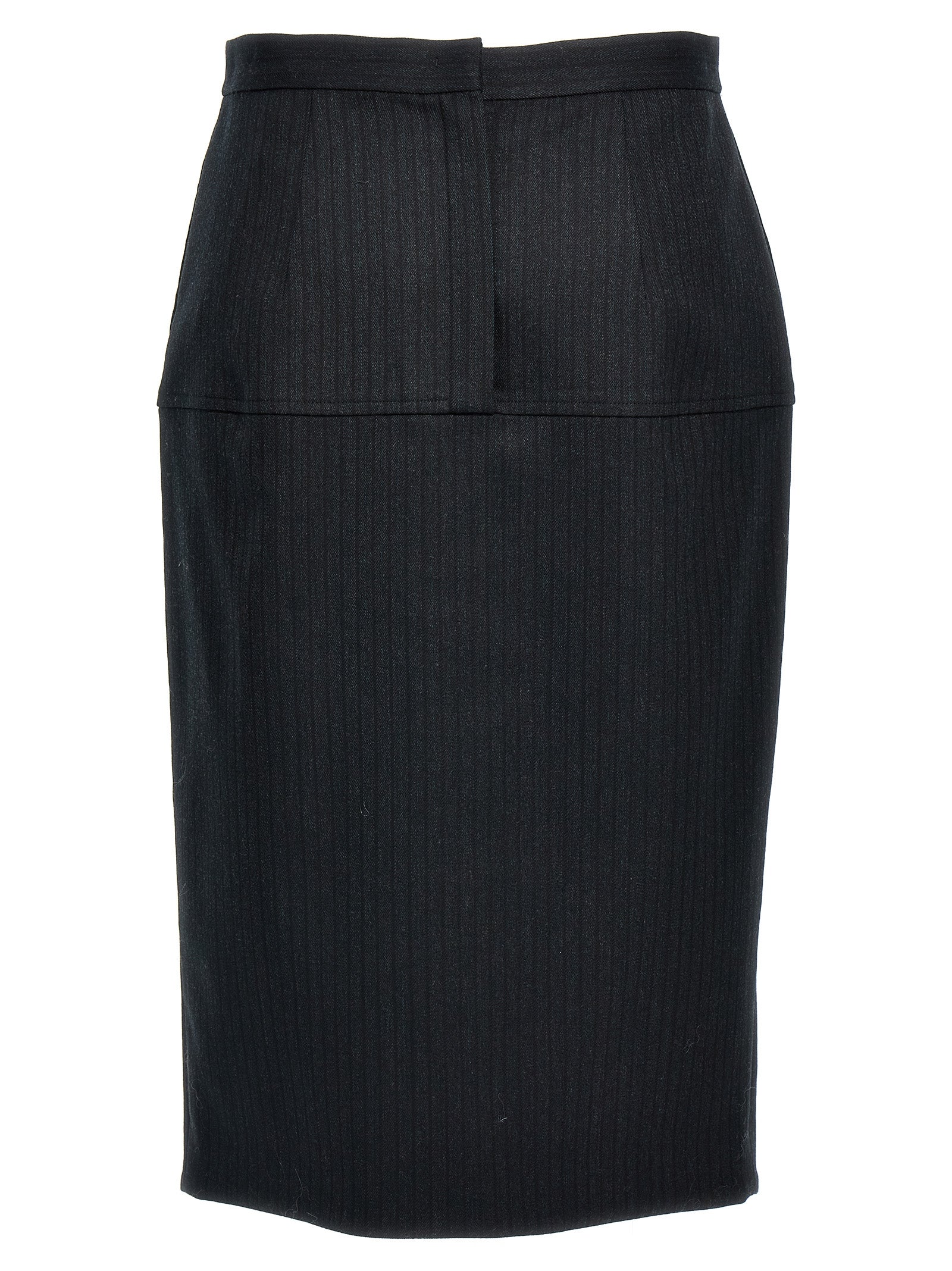 Fendi Women Pinstriped Wool Skirt