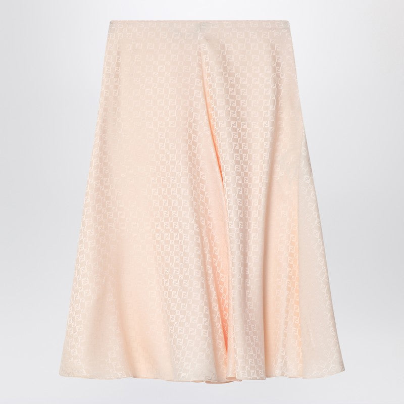 Fendi Skirt In Pink Ff Silk Women