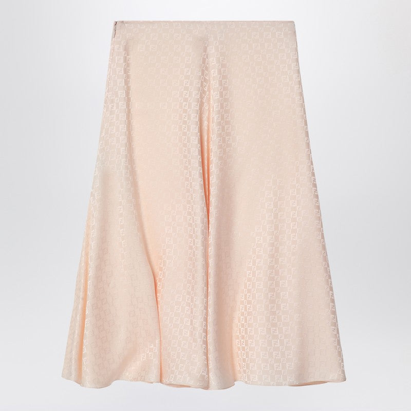 Fendi Skirt In Pink Ff Silk Women