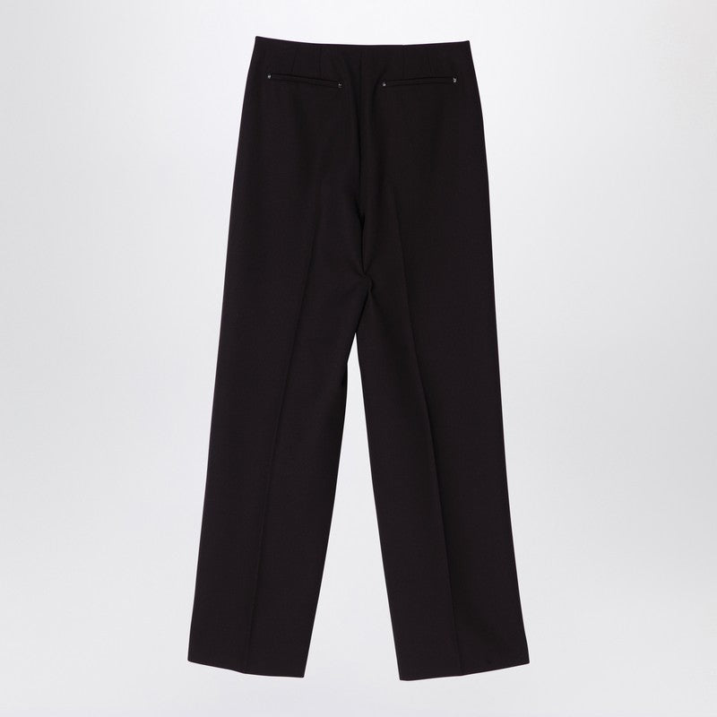 Fendi Dark Purple Grain De Poudre Wool Trousers Women
