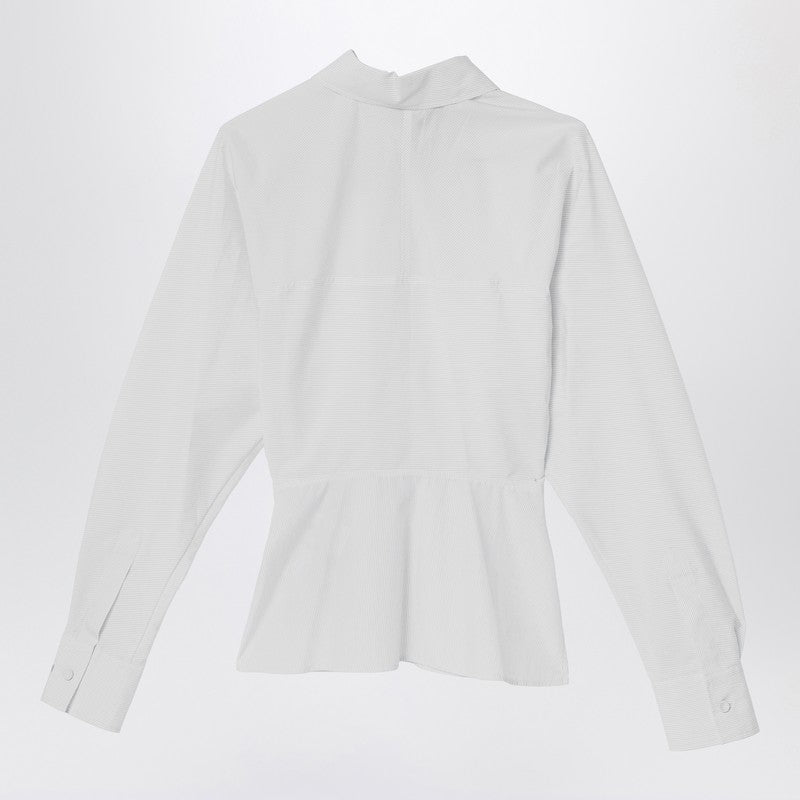 Fendi White Striped Cotton Shirt Women
