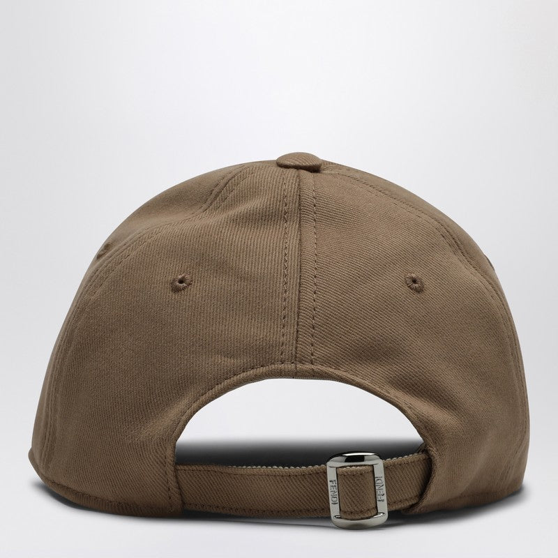 Fendi Beige Baseball Cap With Logo Men
