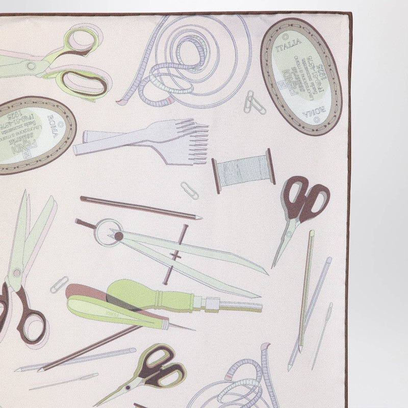 Fendi Mauve Rose Silk Foulard Women