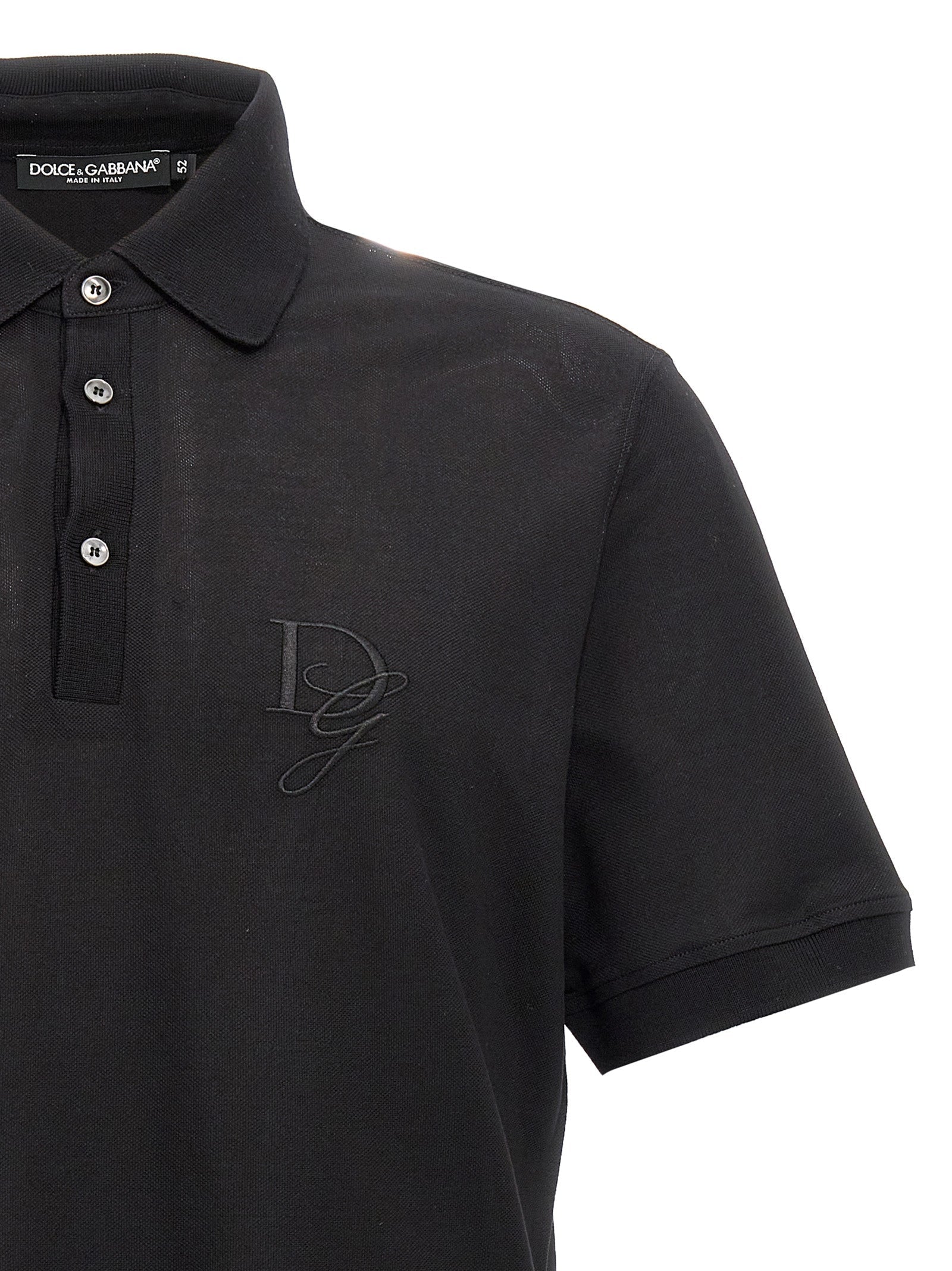 Dolce & Gabbana Men Logo Embroidery Polo Shirt